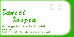 daniel koszta business card